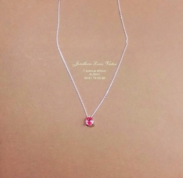 Collier ORG  Rubellite ovale 432006