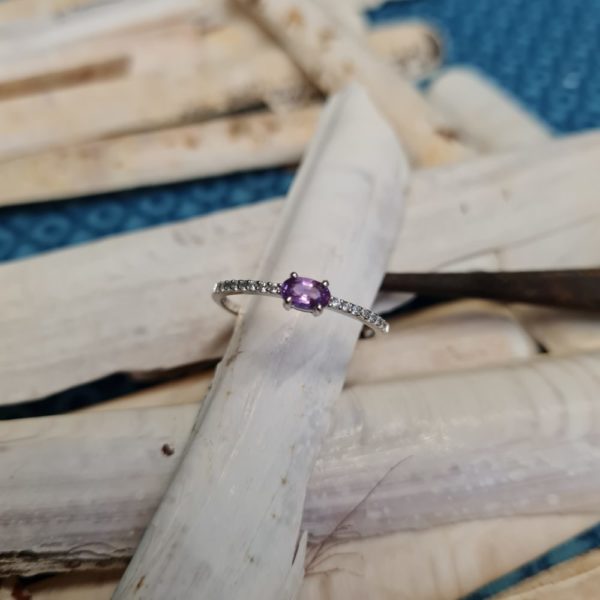 BAGUE ORG SAPHIR VIOLET DTS 4120057