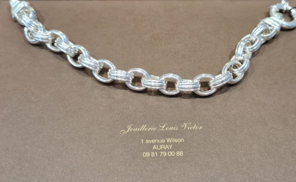 Bracelet argent maille ovale double 8200211