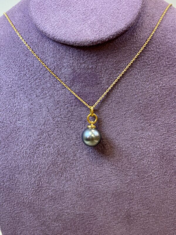Pendentif or jaune perle de Tahiti 54900026