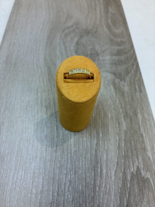 Bague or jaune perlé 4 diamants 3130043