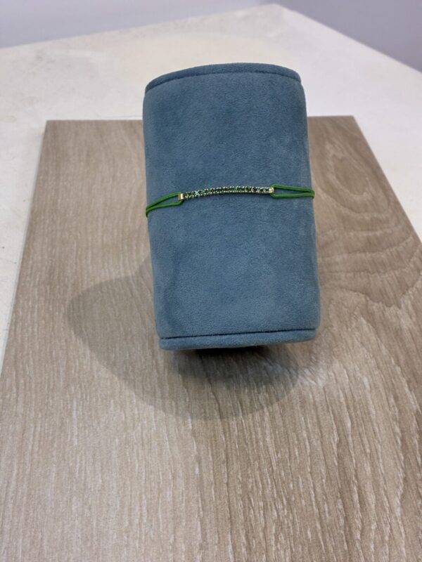 Bracelet or jaune 750mm topaze verte 42200015