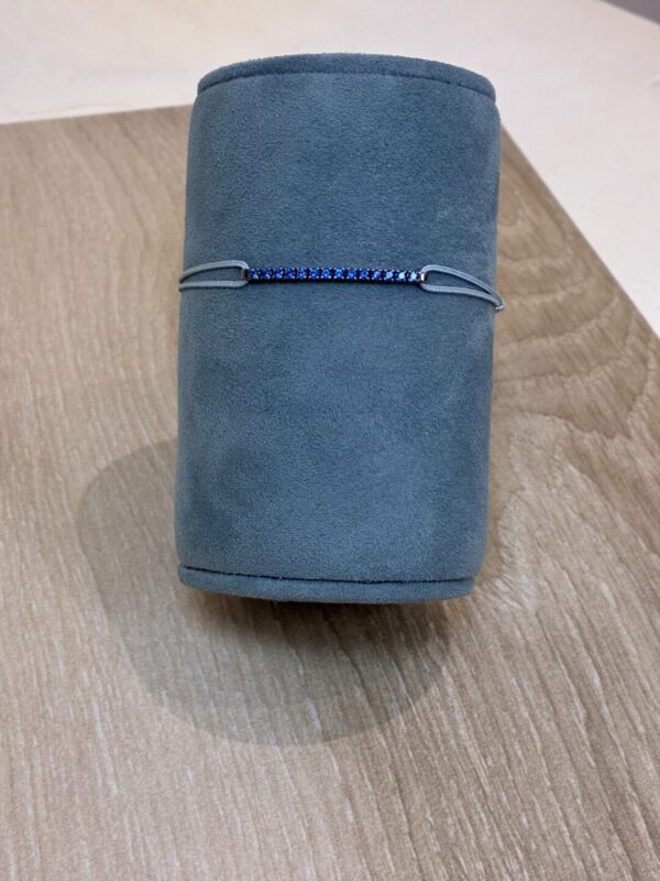 Bracelet or blanc 750mm topaze bleu 42200014