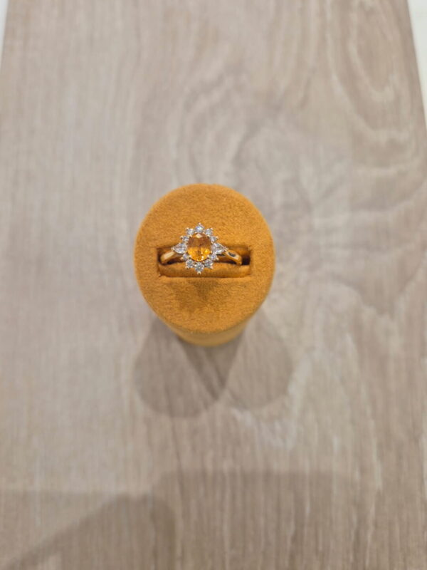 Bague or rose 750mm grenat spéssartite /diamant 41700181